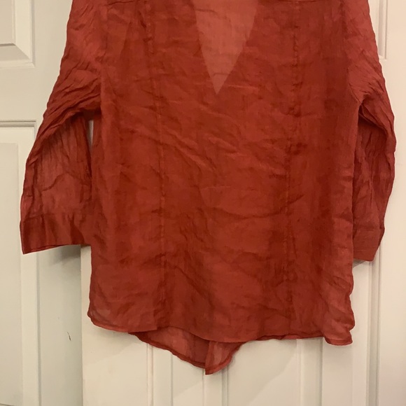 ❤️ 2/$29 4/$50 2B BEBE size L button front shirt semi sheer - Picture 8 of 8
